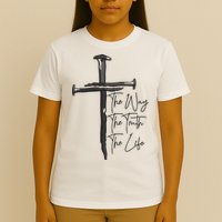 Jesus The Way The Truth The Life Machine Embroidery Jesus Christian T-Shirt