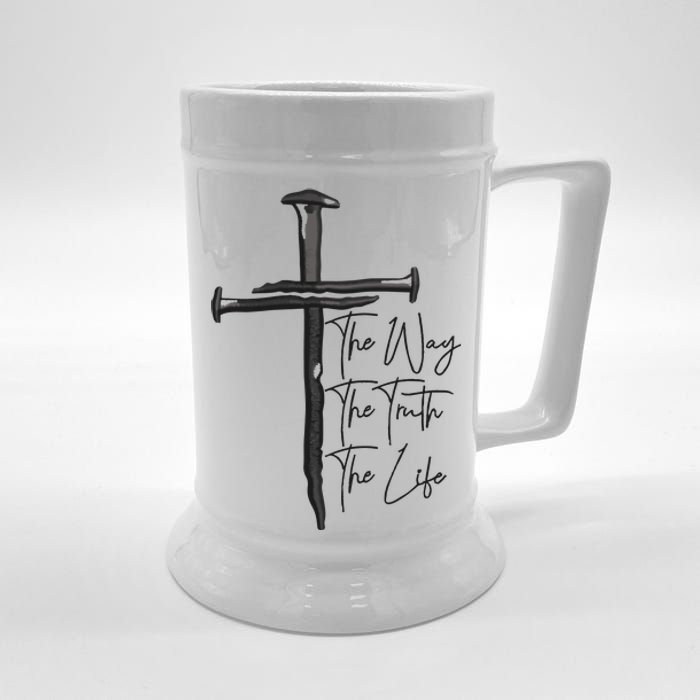 Jesus The Way The Truth The Life Machine Embroidery Jesus Christian Beer Stein