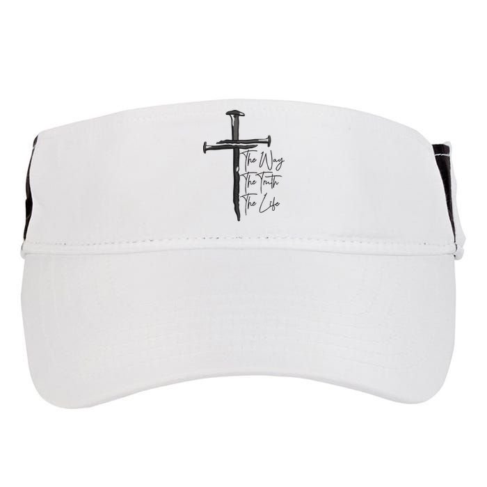 Jesus The Way The Truth The Life Machine Embroidery Jesus Christian Adult Drive Performance Visor