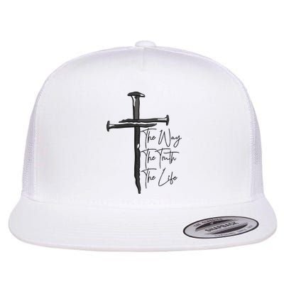 Jesus The Way The Truth The Life Machine Embroidery Jesus Christian Flatbill Hat