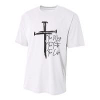 Jesus The Way The Truth The Life Machine Embroidery Jesus Christian Youth Performance Sprint T-Shirt