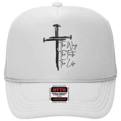 Jesus The Way The Truth The Life Machine Embroidery Jesus Christian Trucker Hat