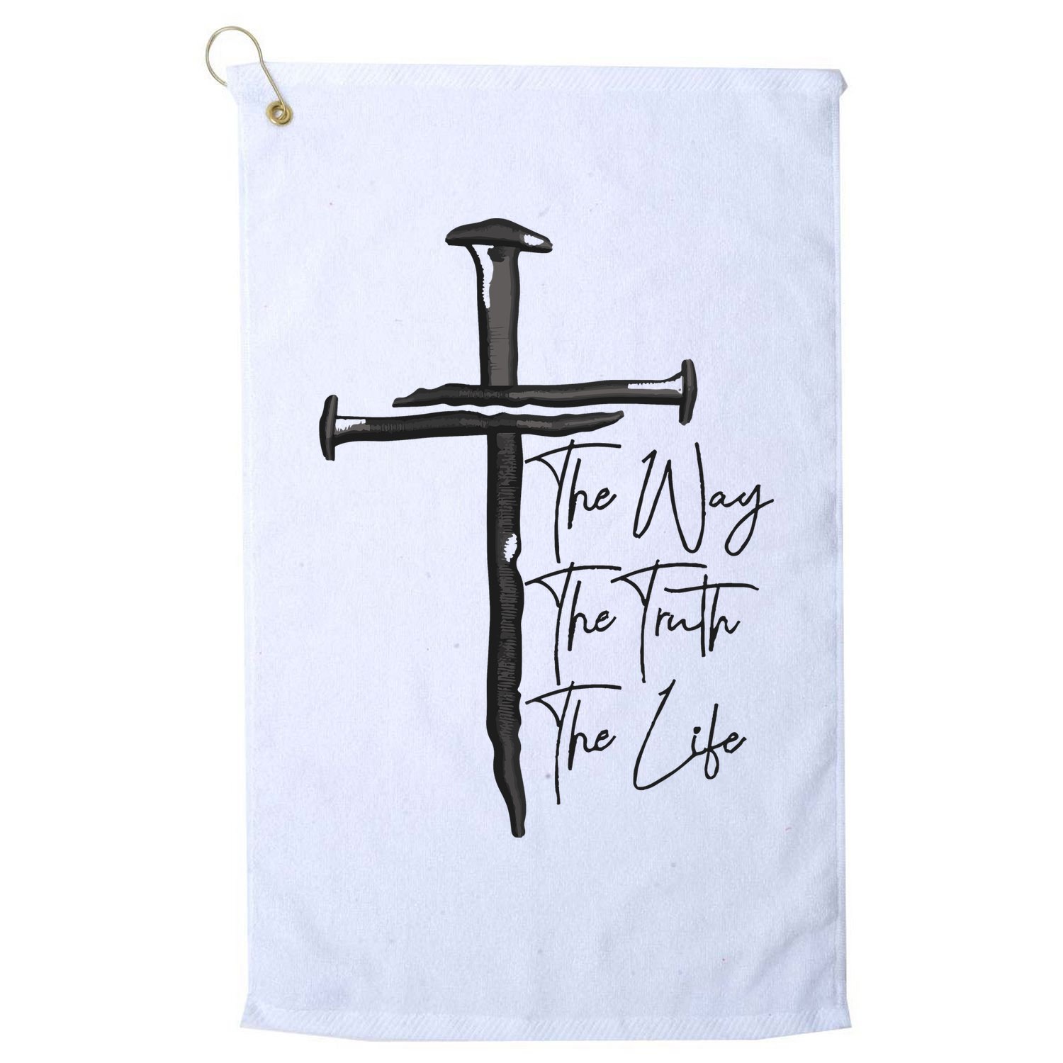 Jesus The Way The Truth The Life Machine Embroidery Jesus Christian Golf Towel