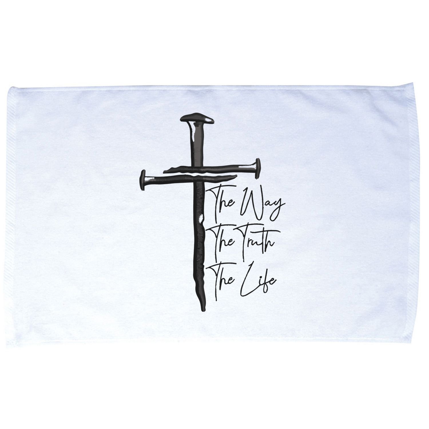Jesus The Way The Truth The Life Machine Embroidery Jesus Christian Microfiber Hand Towel