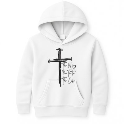 Jesus The Way The Truth The Life Machine Embroidery Jesus Christian Kids Hoodie