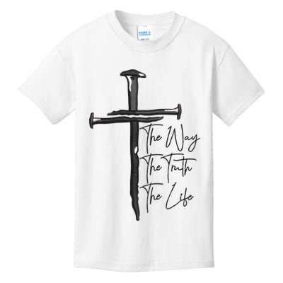 Jesus The Way The Truth The Life Machine Embroidery Jesus Christian Kids T-Shirt