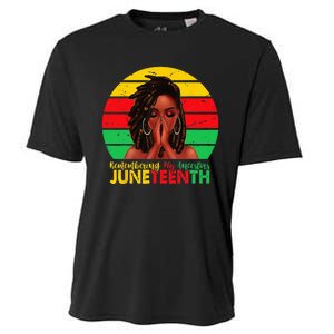 Juneteenth T Women Locd Hair Remebering My Ancestors Cooling Performance Crew T-Shirt