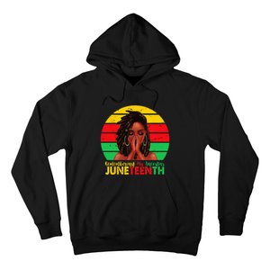 Juneteenth T Women Locd Hair Remebering My Ancestors Hoodie