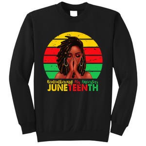 Juneteenth T Women Locd Hair Remebering My Ancestors Sweatshirt