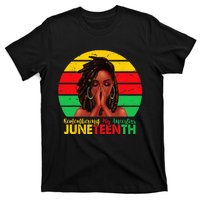 Juneteenth T Women Locd Hair Remebering My Ancestors T-Shirt