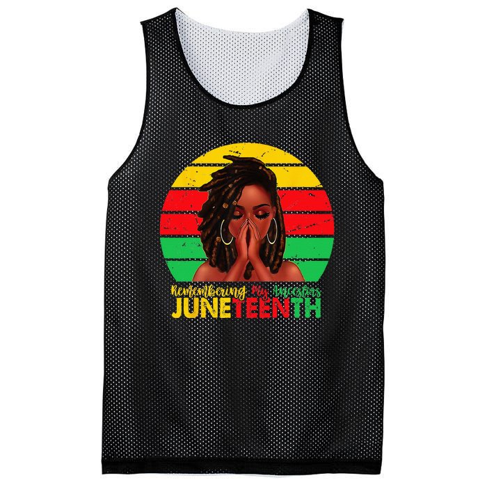 Juneteenth T Women Locd Hair Remebering My Ancestors Mesh Reversible Basketball Jersey Tank