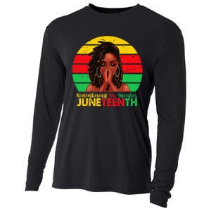 Juneteenth T Women Locd Hair Remebering My Ancestors Cooling Performance Long Sleeve Crew