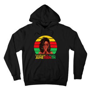 Juneteenth T Women Locd Hair Remebering My Ancestors Tall Hoodie