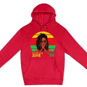 Juneteenth T Women Locd Hair Remebering My Ancestors Premium Pullover Hoodie