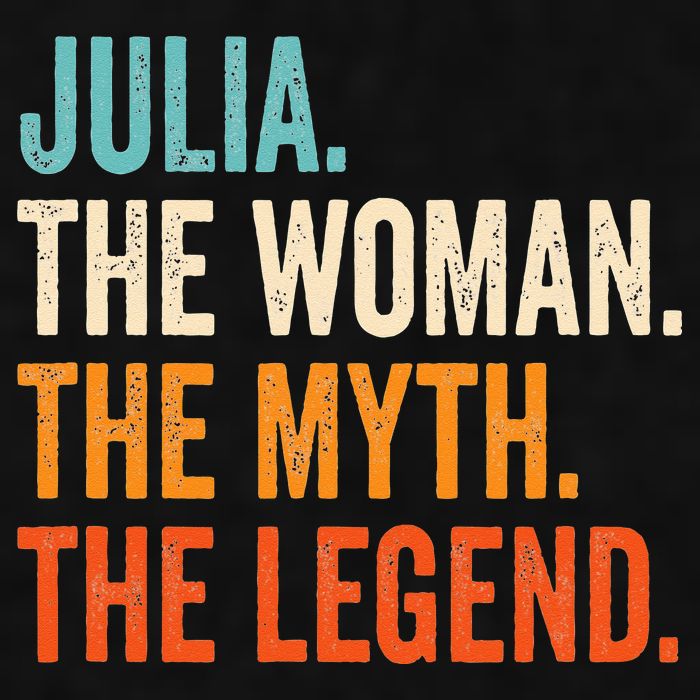 Julia The Woman The Myth The Legend First Name Julia Ladies PosiCharge Tri-Blend Wicking Tank