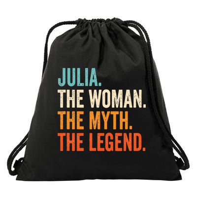 Julia The Woman The Myth The Legend First Name Julia Drawstring Bag