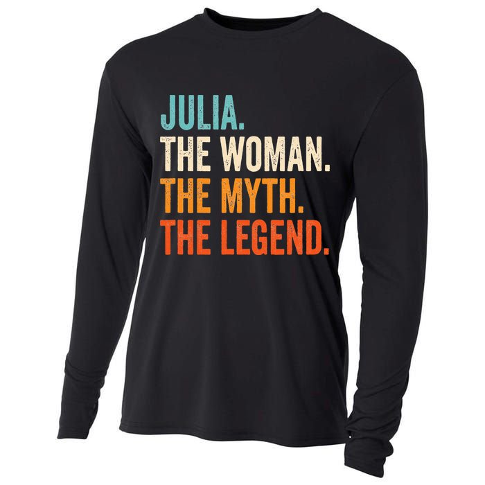 Julia The Woman The Myth The Legend First Name Julia Cooling Performance Long Sleeve Crew