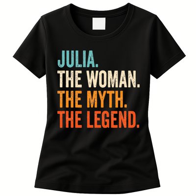 Julia The Woman The Myth The Legend First Name Julia Womens T-Shirt