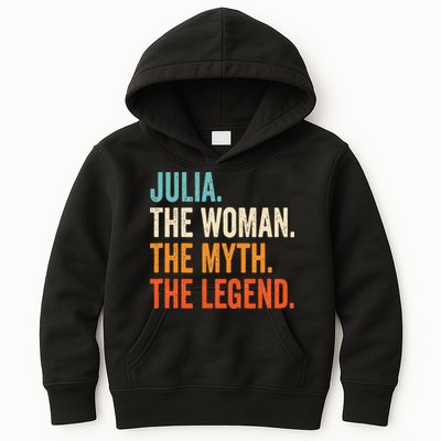 Julia The Woman The Myth The Legend First Name Julia Kids Hoodie