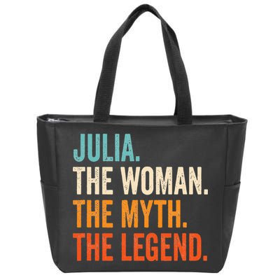 Julia The Woman The Myth The Legend First Name Julia Zip Tote Bag
