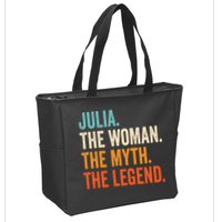 Julia The Woman The Myth The Legend First Name Julia Zip Tote Bag