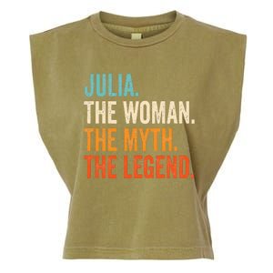 Julia The Woman The Myth The Legend First Name Julia Garment-Dyed Women's Muscle Tee