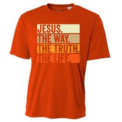 Jesus The Way Truth Life Christian Worship Bible Preacher Cooling Performance Crew T-Shirt