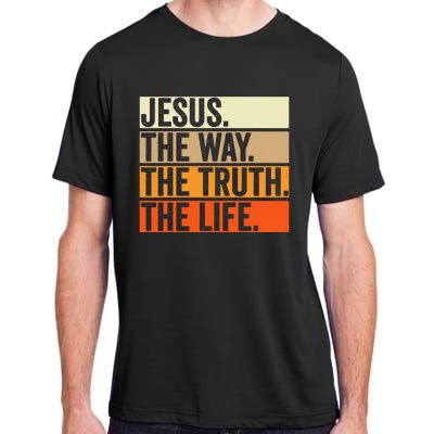 Jesus The Way Truth Life Christian Worship Bible Preacher Adult ChromaSoft Performance T-Shirt