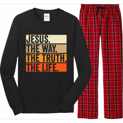 Jesus The Way Truth Life Christian Worship Bible Preacher Long Sleeve Pajama Set