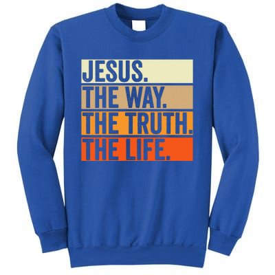 Jesus The Way Truth Life Christian Worship Bible Preacher Sweatshirt