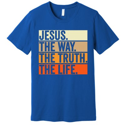 Jesus The Way Truth Life Christian Worship Bible Preacher Premium T-Shirt