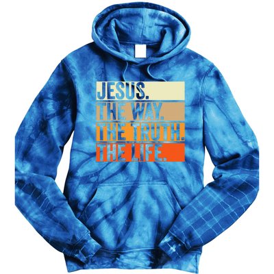 Jesus The Way Truth Life Christian Worship Bible Preacher Tie Dye Hoodie