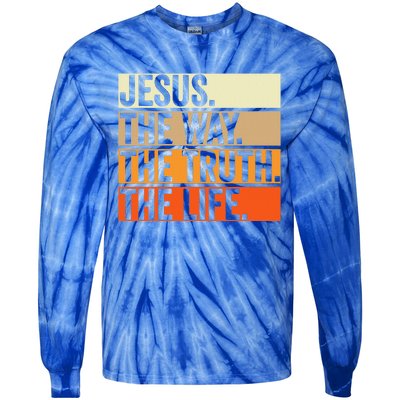 Jesus The Way Truth Life Christian Worship Bible Preacher Tie-Dye Long Sleeve Shirt