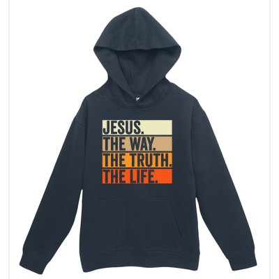 Jesus The Way Truth Life Christian Worship Bible Preacher Urban Pullover Hoodie