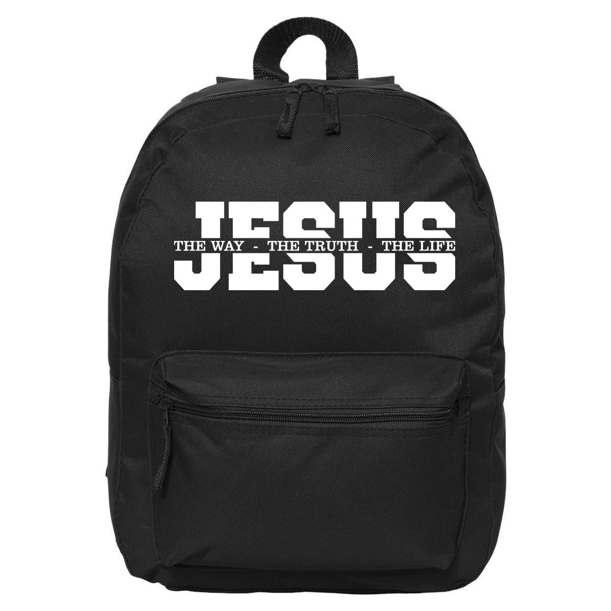 Jesus The Way The Truth The Life Christian Bible Verse 16 in Basic Backpack