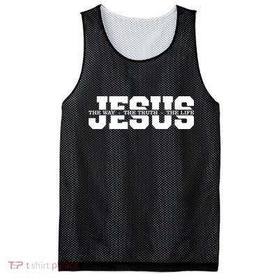 Jesus The Way The Truth The Life Christian Bible Verse Mesh Reversible Basketball Jersey Tank