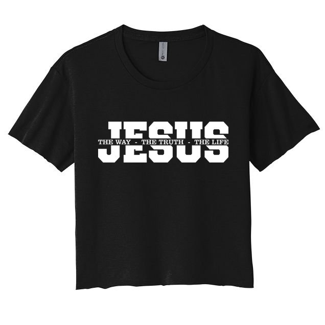 Jesus The Way The Truth The Life Christian Bible Verse Crop Top