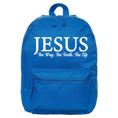 Jesus The Way Truth Life Inspirational Faith Christians Great Gift 16 in Basic Backpack