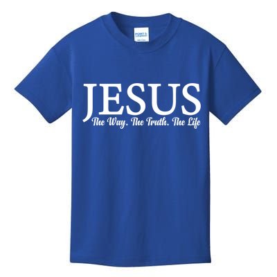 Jesus The Way Truth Life Inspirational Faith Christians Great Gift Kids T-Shirt
