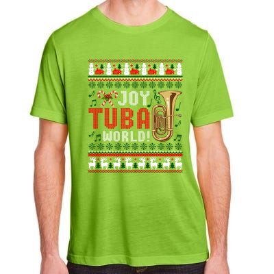 Joy Tuba World Funny Christmas Ugly Xmas Sweater Cool Gift Adult ChromaSoft Performance T-Shirt