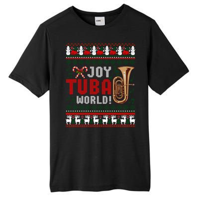 Joy Tuba World Funny Christmas Ugly Xmas Sweater Cool Gift Tall Fusion ChromaSoft Performance T-Shirt