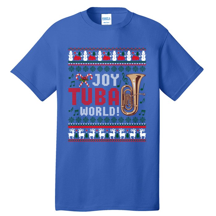 Joy Tuba World Funny Christmas Ugly Xmas Sweater Cool Gift Tall T-Shirt