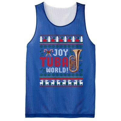 Joy Tuba World Funny Christmas Ugly Xmas Sweater Cool Gift Mesh Reversible Basketball Jersey Tank