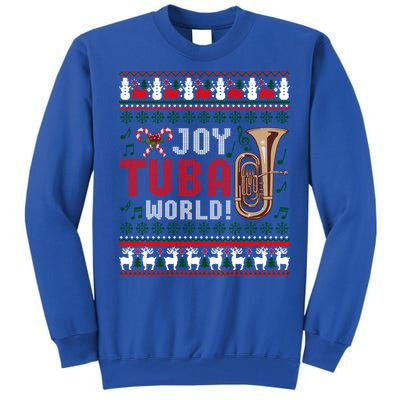 Joy Tuba World Funny Christmas Ugly Xmas Sweater Cool Gift Tall Sweatshirt