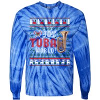 Joy Tuba World Funny Christmas Ugly Xmas Sweater Cool Gift Tie-Dye Long Sleeve Shirt