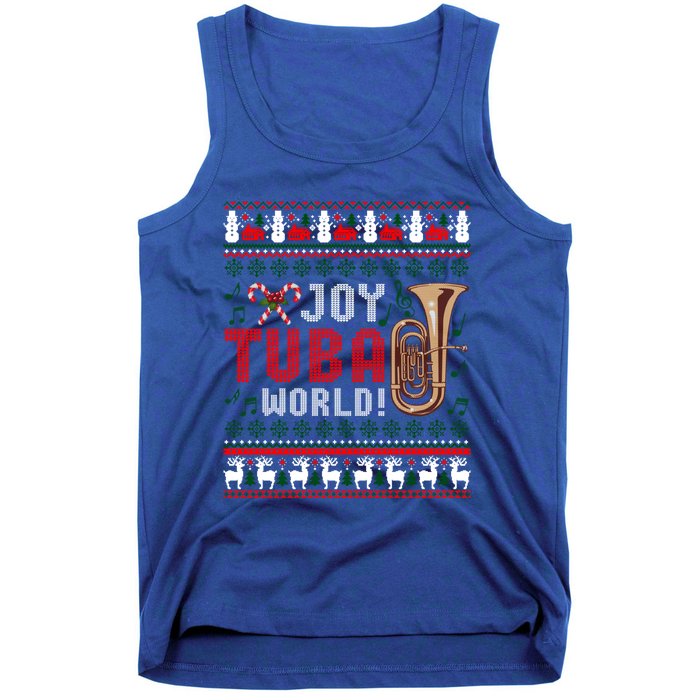 Joy Tuba World Funny Christmas Ugly Xmas Sweater Cool Gift Tank Top