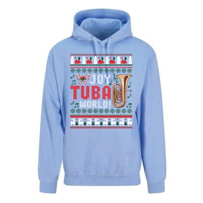 Joy Tuba World Funny Christmas Ugly Xmas Sweater Cool Gift Unisex Surf Hoodie