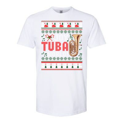 Joy Tuba World Funny Christmas Ugly Xmas Sweater Cool Gift Softstyle CVC T-Shirt