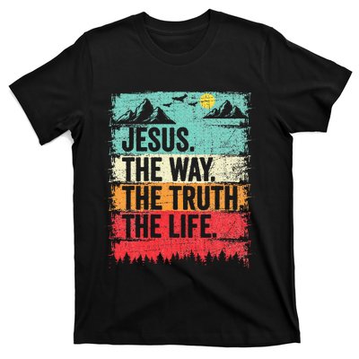 Jesus The Way Truth Life Christian Worship T-Shirt