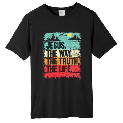 Jesus The Way Truth Life Christian Worship Tall Fusion ChromaSoft Performance T-Shirt